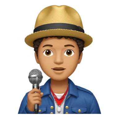 bruno mars with microphone sticker