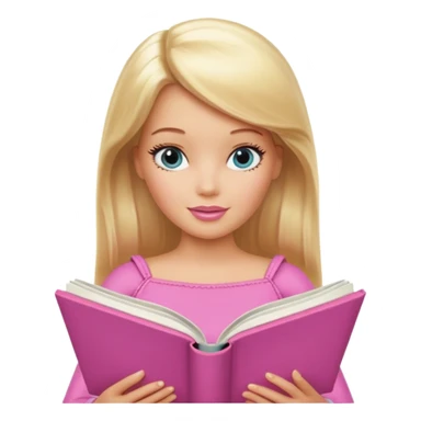 barbie reading huge philosophy book sticker