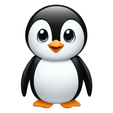 penguin travelibg and learning languages  sticker