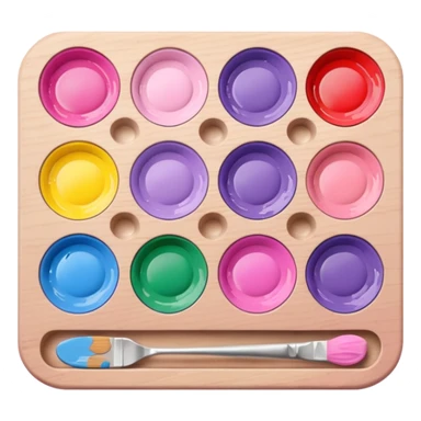 pale pink painting palette sticker