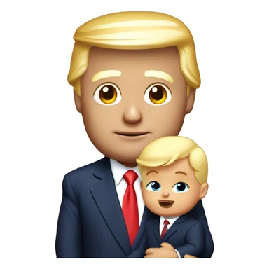 Donald trump with baby sticker