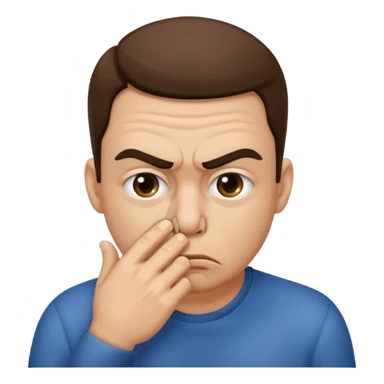 pinching nose angrily nose nose sticker