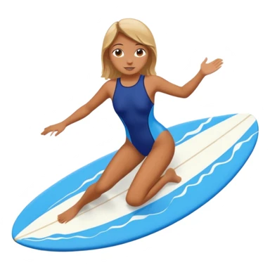 girl is surfing sticker