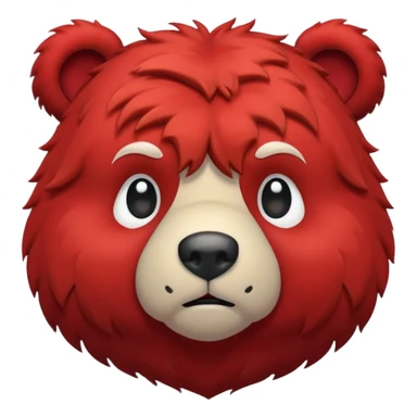 red bear serious sticker