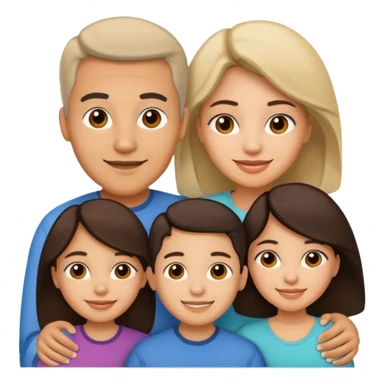 Light skin Hispanic family of 6 mom, dad, two 20 yr old daughters, 20 year old son, and 10 year old daughter sticker