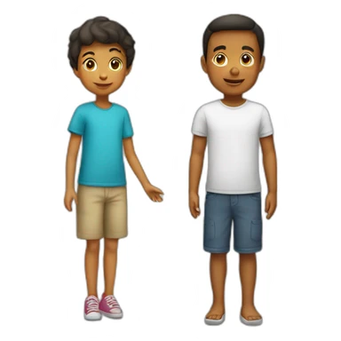 enfant avec adulte sticker