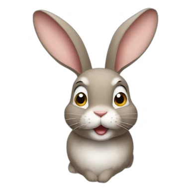 Lapin qui boude sticker