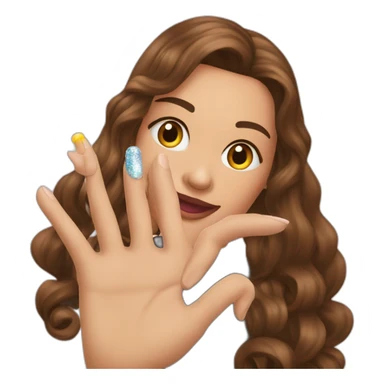 Doigt d’honneur avec faux ongles sticker