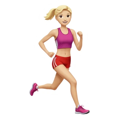 give me a tall, blonde female runner sticker
