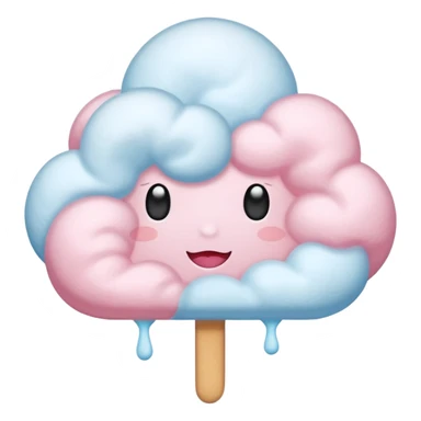 white Cloud Cotton Candy – light white puff, oversized and airy. sticker
