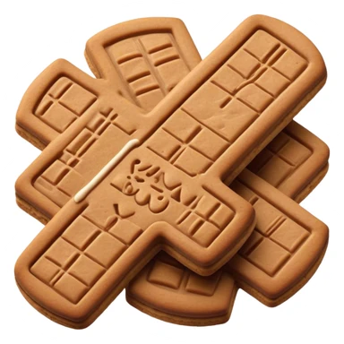 Cinematic Realistic Speculaas Biscuit Emoji, featuring spiced, crisp cookies rendered with lifelike detail and warm, aromatic lighting. sticker