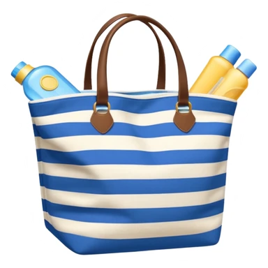 summer-themed emoji of a beach bag sticker