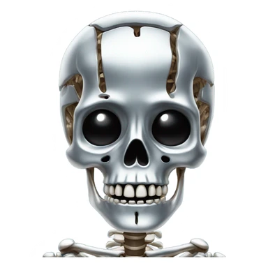 Skeleton made of Chrome  sticker