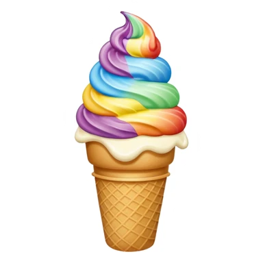 Ice Cream Rainbow Swirl Soft Serve sticker