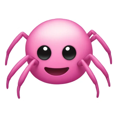 a pink spider poop emoji sticker