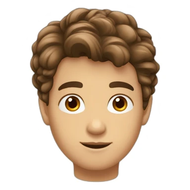 un garçon français cheveux brun yeux bruns sticker