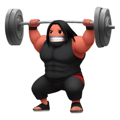 Itachi uchiha hitting the gym sticker