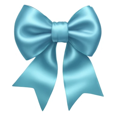 Light blue satin bow  sticker