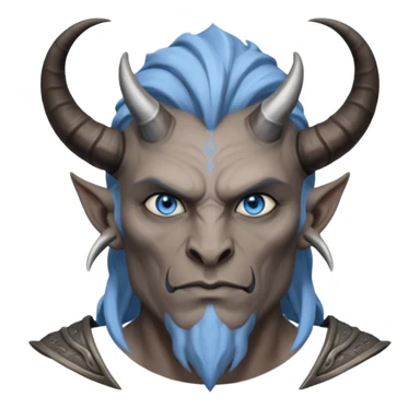 ESO male daedra, gray skin small horns sticker