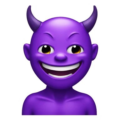 laughing crying purple devil sticker