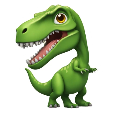 A trex holding a dinosaur  sticker