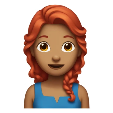 girl singing in blue dress red hair  sticker