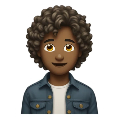 Young men with wavy hair  sticker