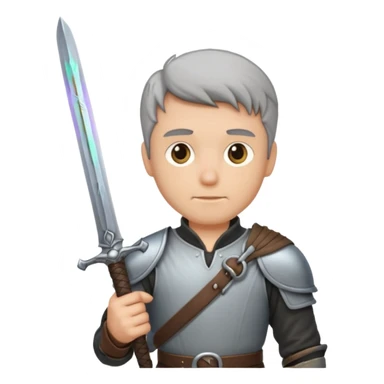 manico di una spada ma senza lama, c’è solo un po’ di lama ma è poca  sticker