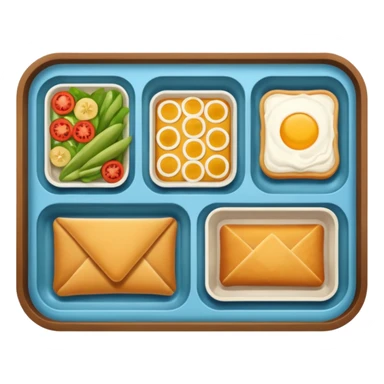 rectangle tray meal sticker