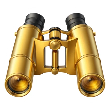 gold binoculars with large lenses sticker