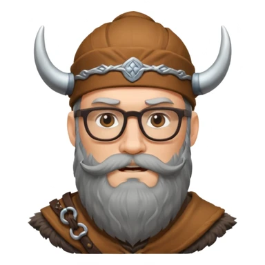 Glasses-Wearing wild viking sticker