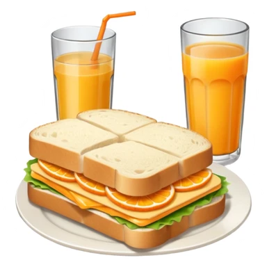picnic sandwiche and juice sticker