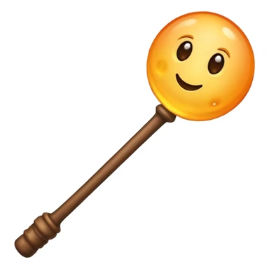 magic wooden staff with hole sticker
