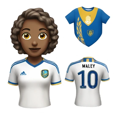 Jesse Maley female leeds united shirt and badge sticker