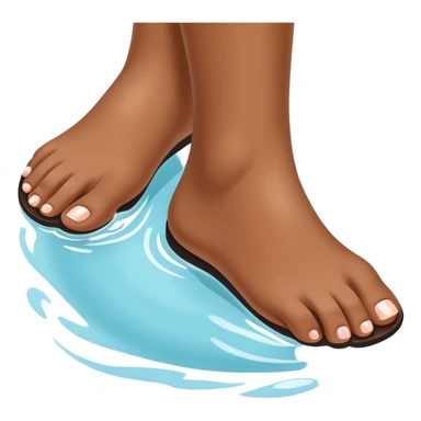 Ebony pedicure feet sticker