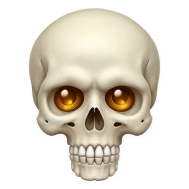 Nervous skull sticker