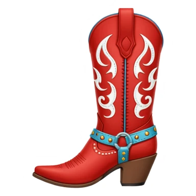 Red cowgirl boot sticker