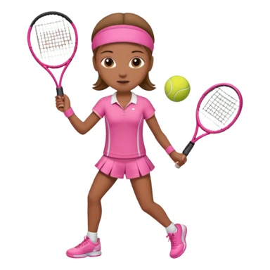 tennis player with pink outfit sticker