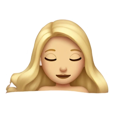 Blonde sleeping in bed with blanket sticker
