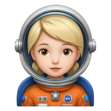 Girl kid in Astronaut Uniform
 sticker