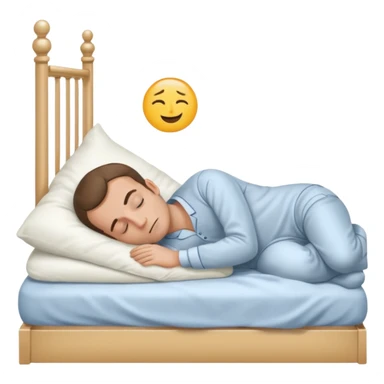 Macron qui dort dans sont lit sticker