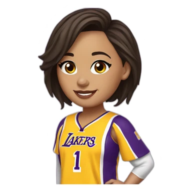 demi lovato with yellow lakers jersey sticker