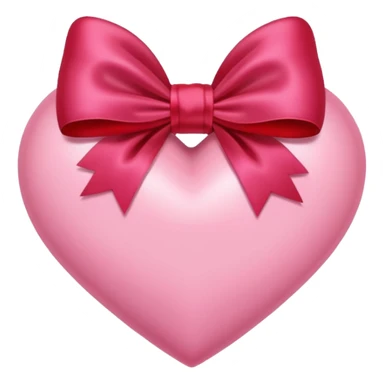 pink heart with a bow sticker