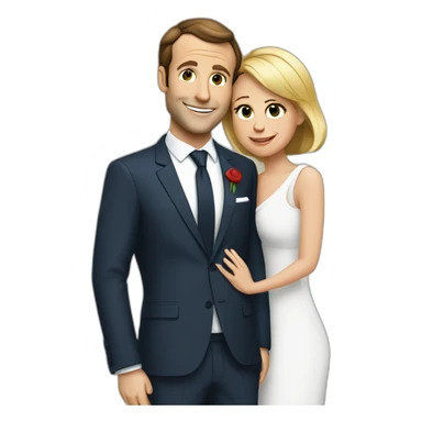 macron tombe amoureux d'une momie sticker