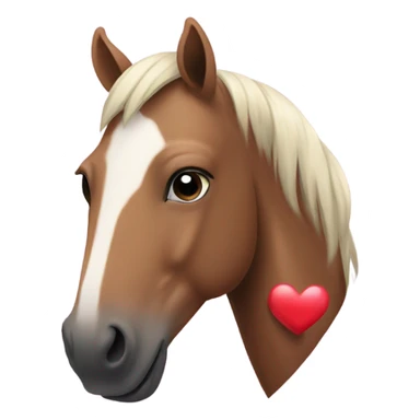 horse with heart sticker