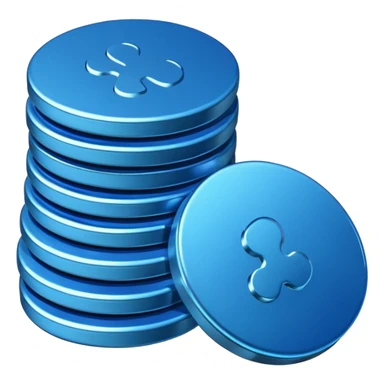 blue stack of coins sticker