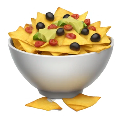 a bowl of loaded nachos without eyes sticker