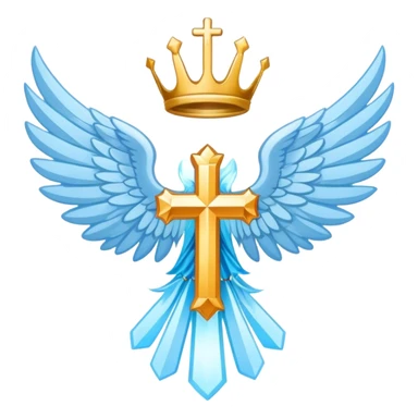 wings emblem holy saint light blue sticker