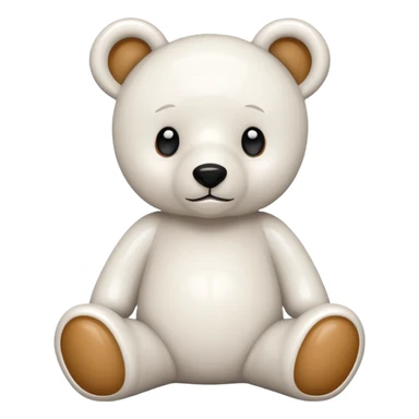 Porcelain teddy bear sticker