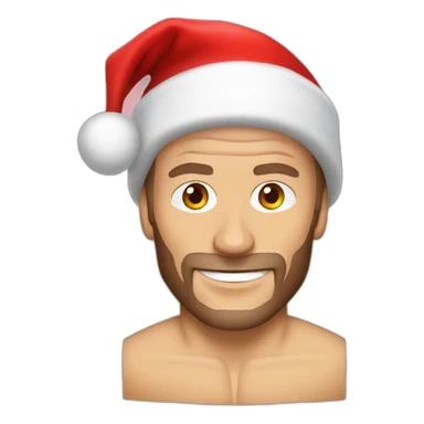 David beckham in a Santa hat sticker
